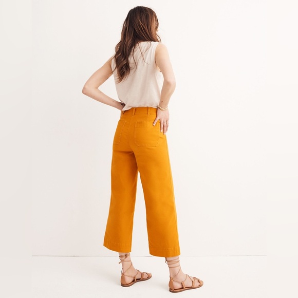 Madewell Wide-Leg Crop Pants: Button-Front Edition - Picture 2 of 12